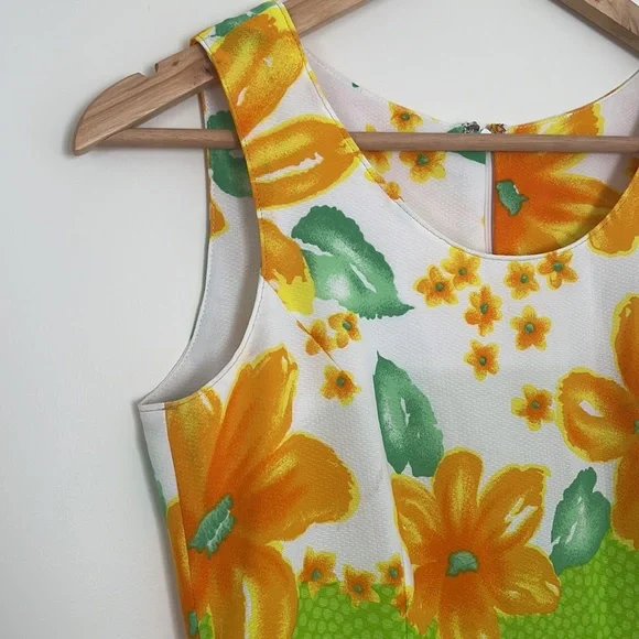 VINTAGE | Floral print sleeveless shift dress - Picture 3 of 7